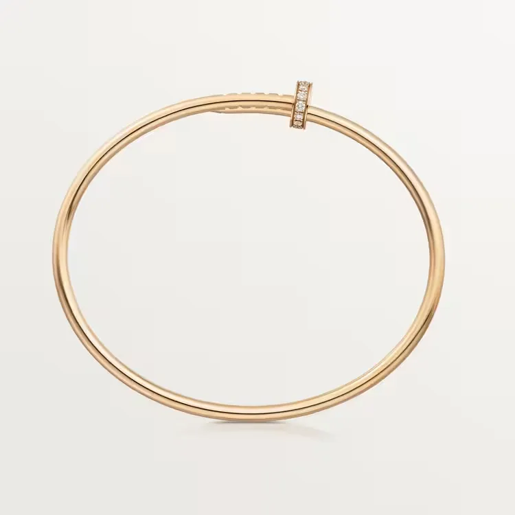 0.18CTW Diamond Gold Cuff Bangle Bracelet