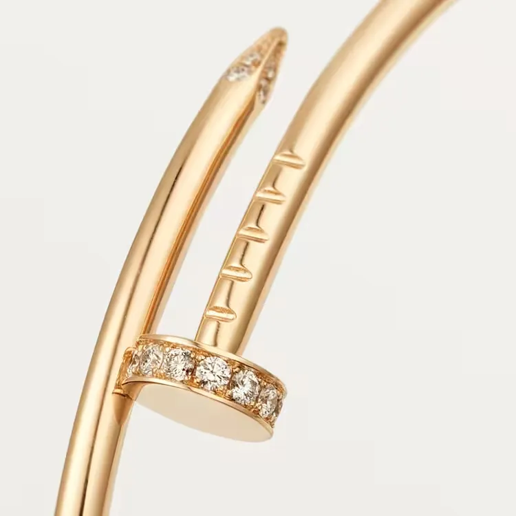 0.18CTW Diamond Gold Cuff Bangle Bracelet