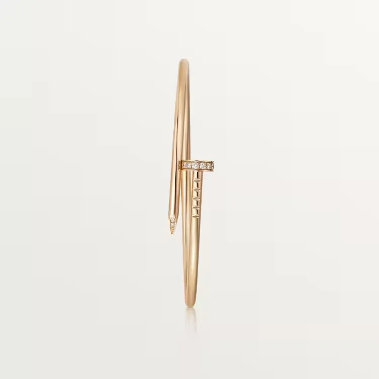 0.18CTW Diamond Gold Cuff Bangle Bracelet