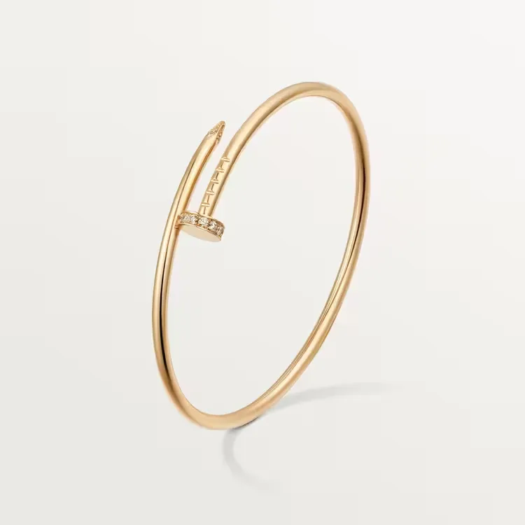 0.18CTW Diamond Gold Cuff Bangle Bracelet