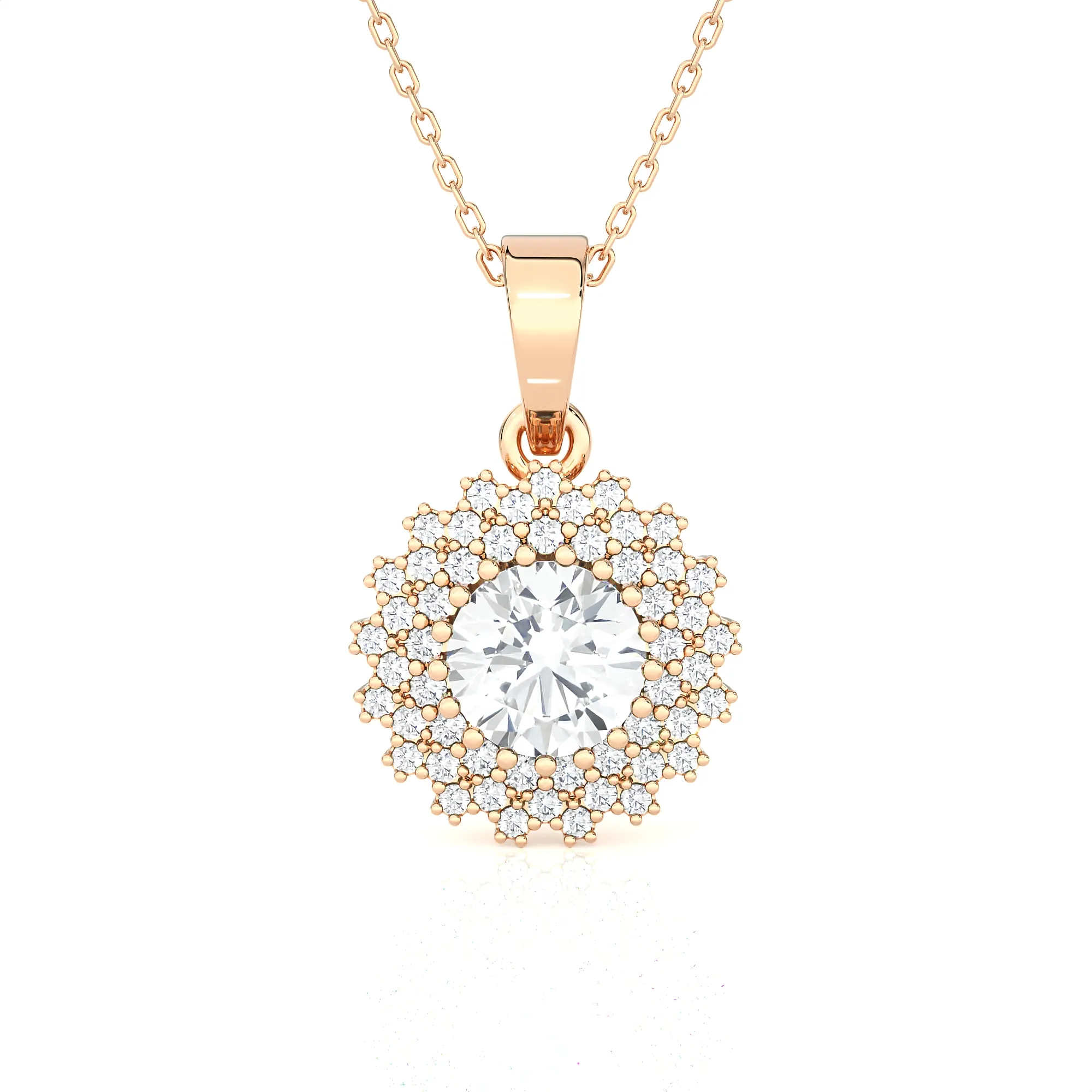1 1/3 ctw Round Lab Grown Diamond Fashion Pendant