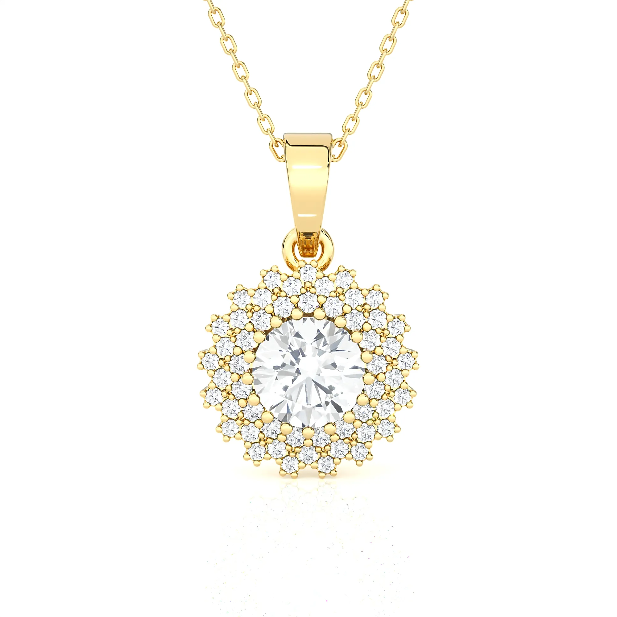 1 1/3 ctw Round Lab Grown Diamond Fashion Pendant