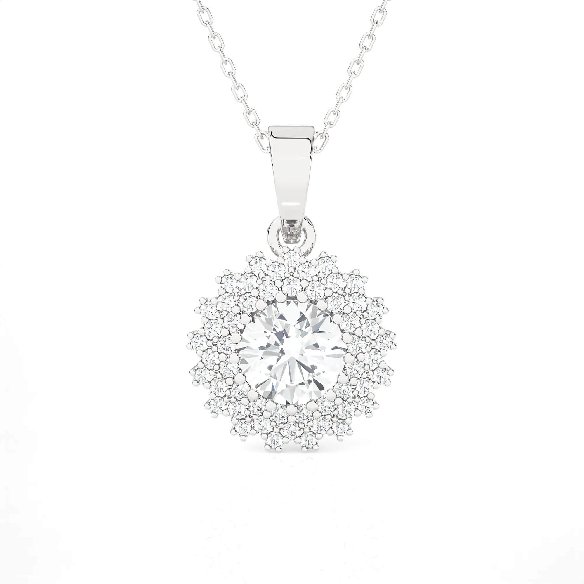 1 1/3 ctw Round Lab Grown Diamond Fashion Pendant
