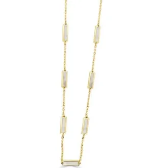 14K Yellow Mother of Pearl 18 inch Necklace