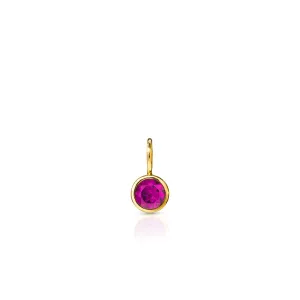 14KT Yellow Gold Rhodolite Garnet Bezel Charm