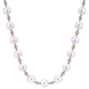 14KY Akoya Pearl Brilliance Bead Necklace w/ 7.5mm-8mm