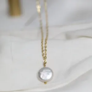 18K Gold-Filled Dainty Pearl necklace