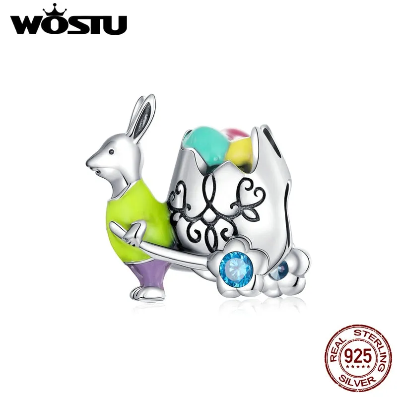 2021 WOSTU 925 Sterling Silver Colorful Easten Pendant Fit Original Bracelet DIY Necklace Pendant Jewelry