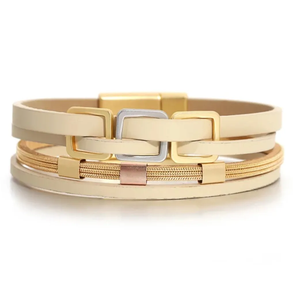 3 Square cuff Bracelet