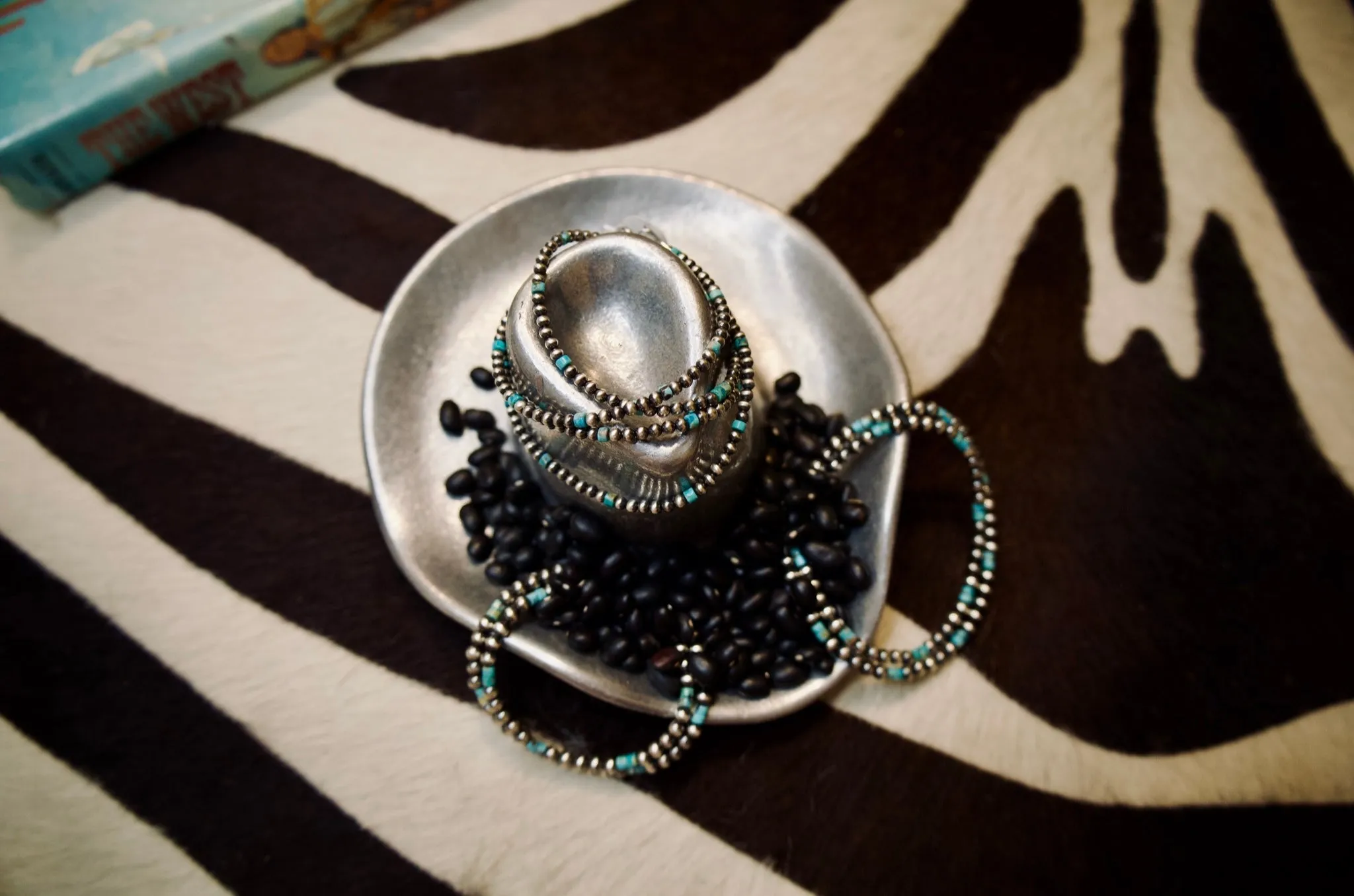 3mm Navajo Pearl Strands with Turquoise (Bracelet)