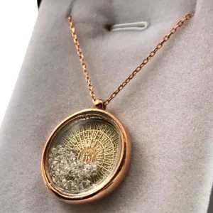 99 Names of Allah Silver Rose Gold With Zircon Stones