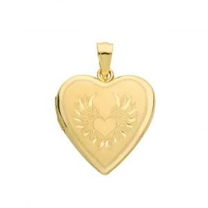 9ct Yellow Gold Heart Locket PN1104