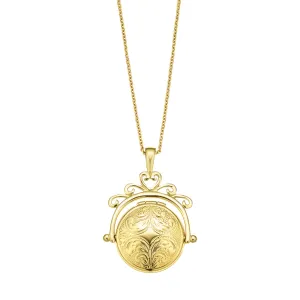 9ct Yellow Gold Round Spinner Locket