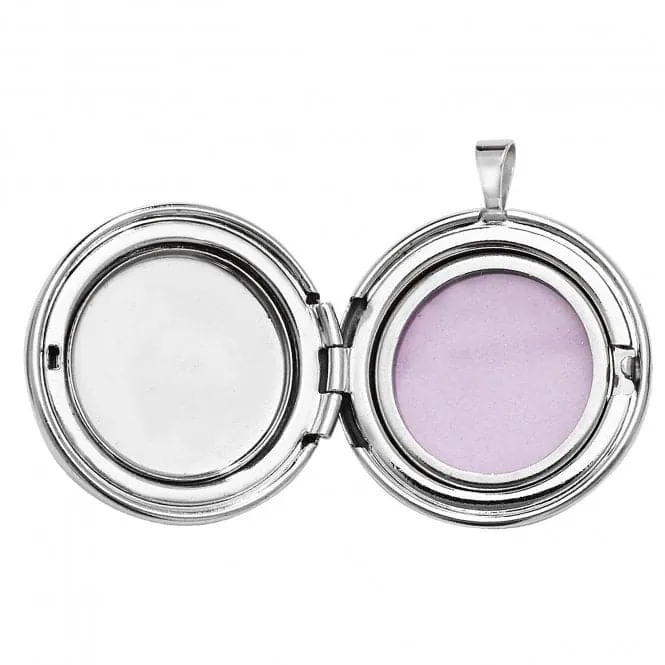Acotis Silver Locket Round with Photo Holder G6806