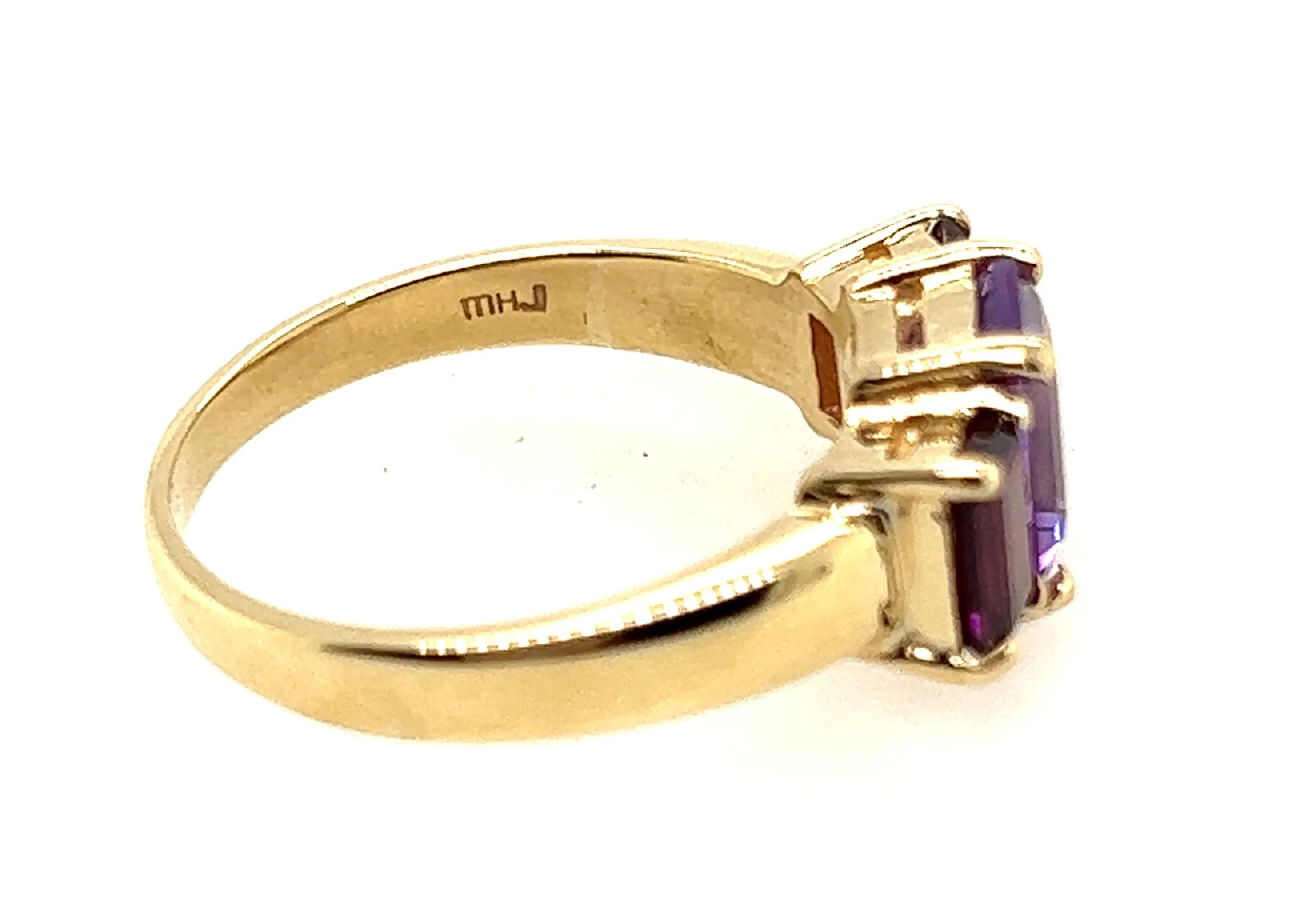 Amethyst & Garnet 9ct Yellow Gold Ring
