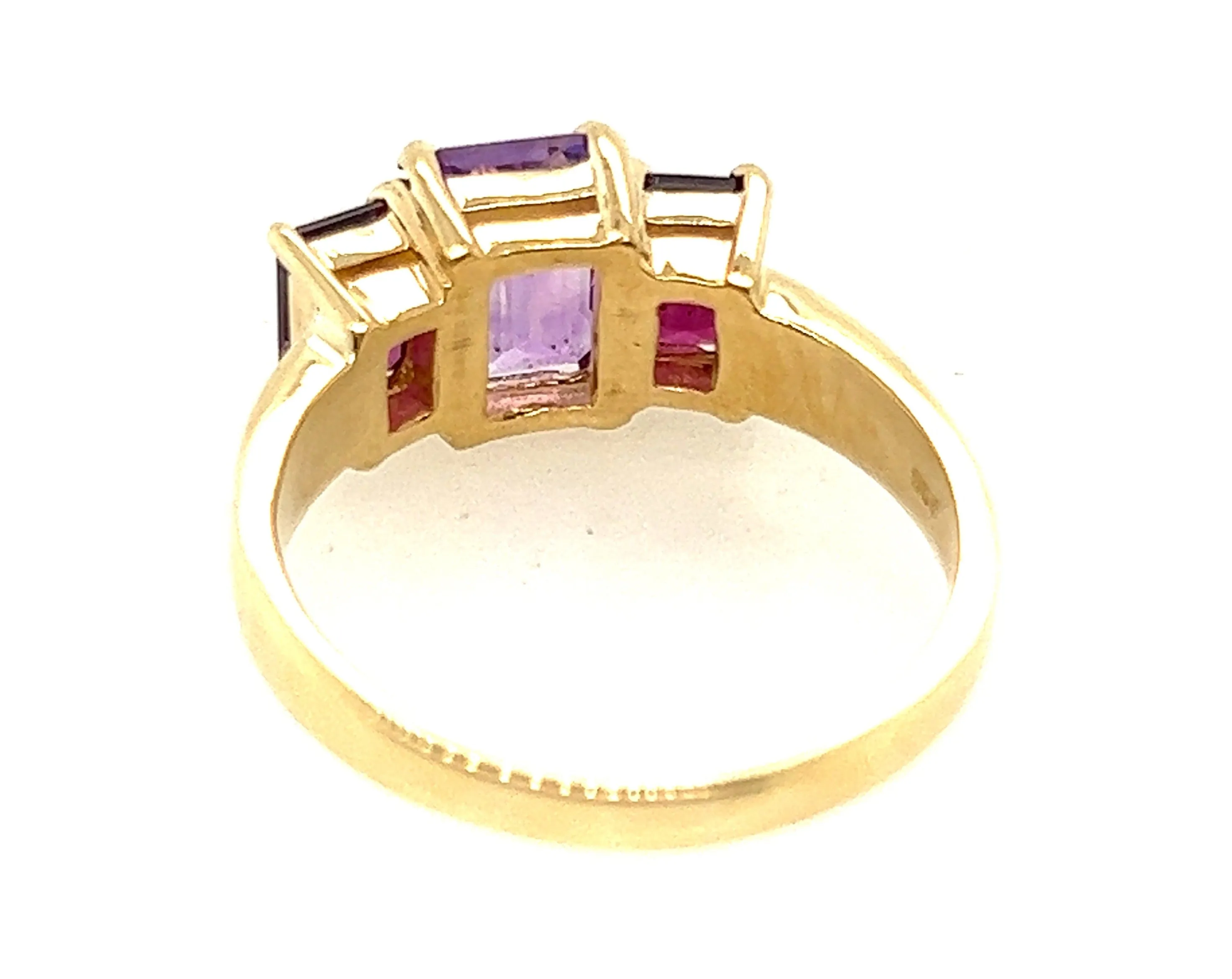 Amethyst & Garnet 9ct Yellow Gold Ring