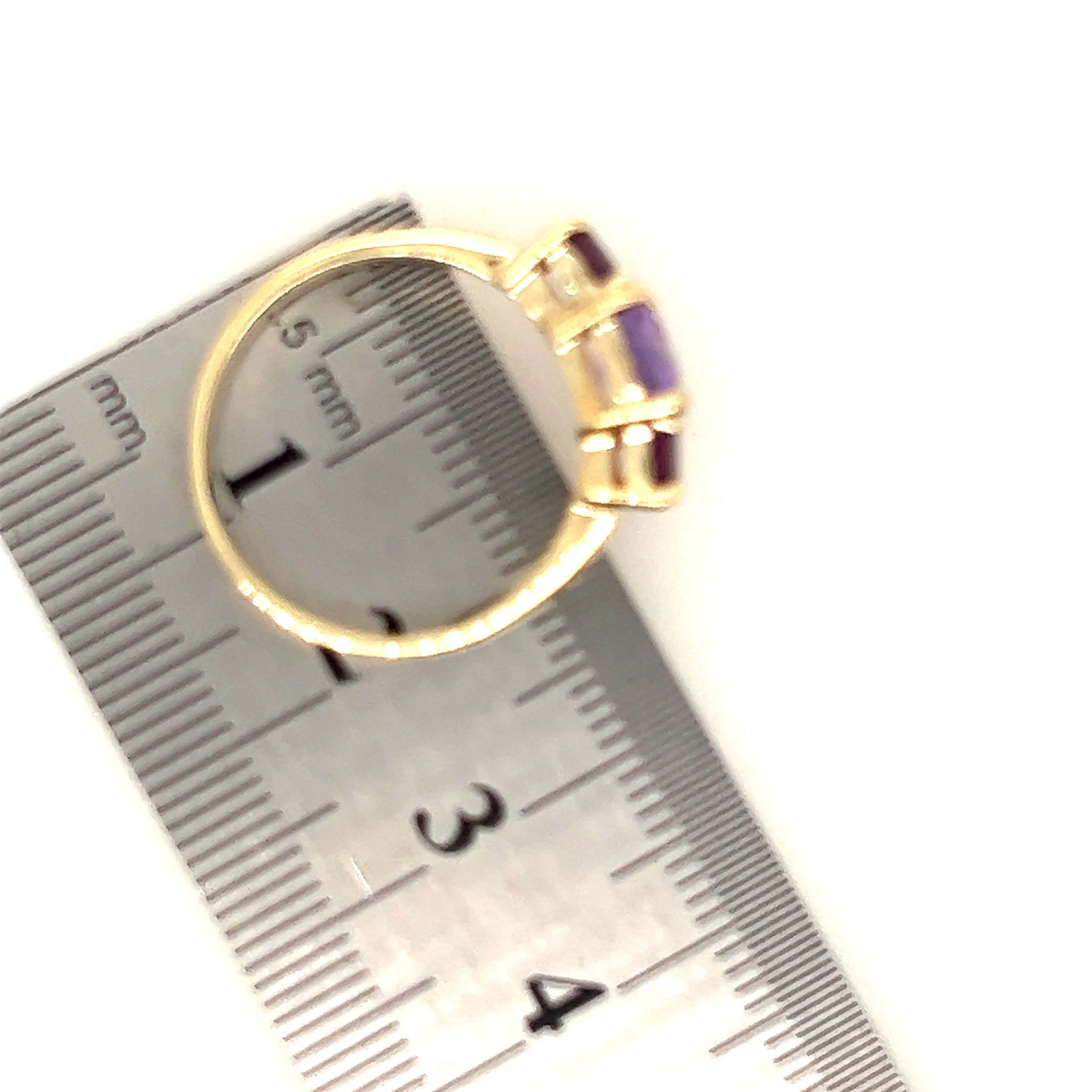 Amethyst & Garnet 9ct Yellow Gold Ring