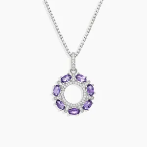 Amethyst Galaxy Pendant Necklace in Sterling Silver - Irosk ®