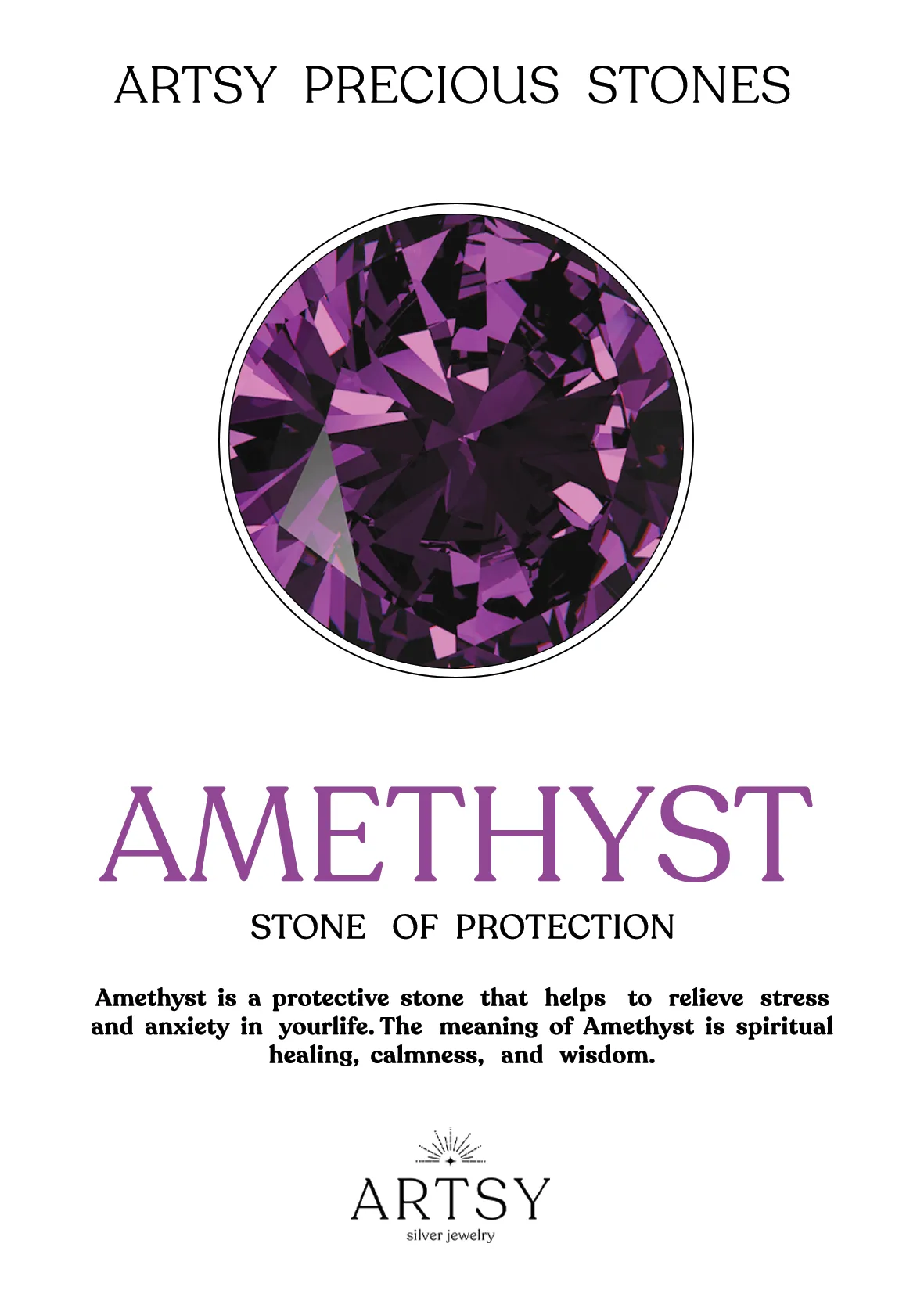 Amethyst Stone Emerald Cut Necklace