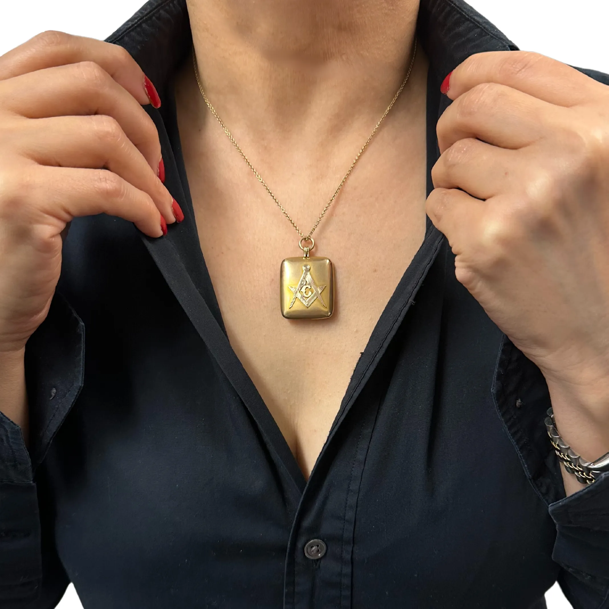 Antique 14K Two-Toned Gold Masonic Locket (C.1921)