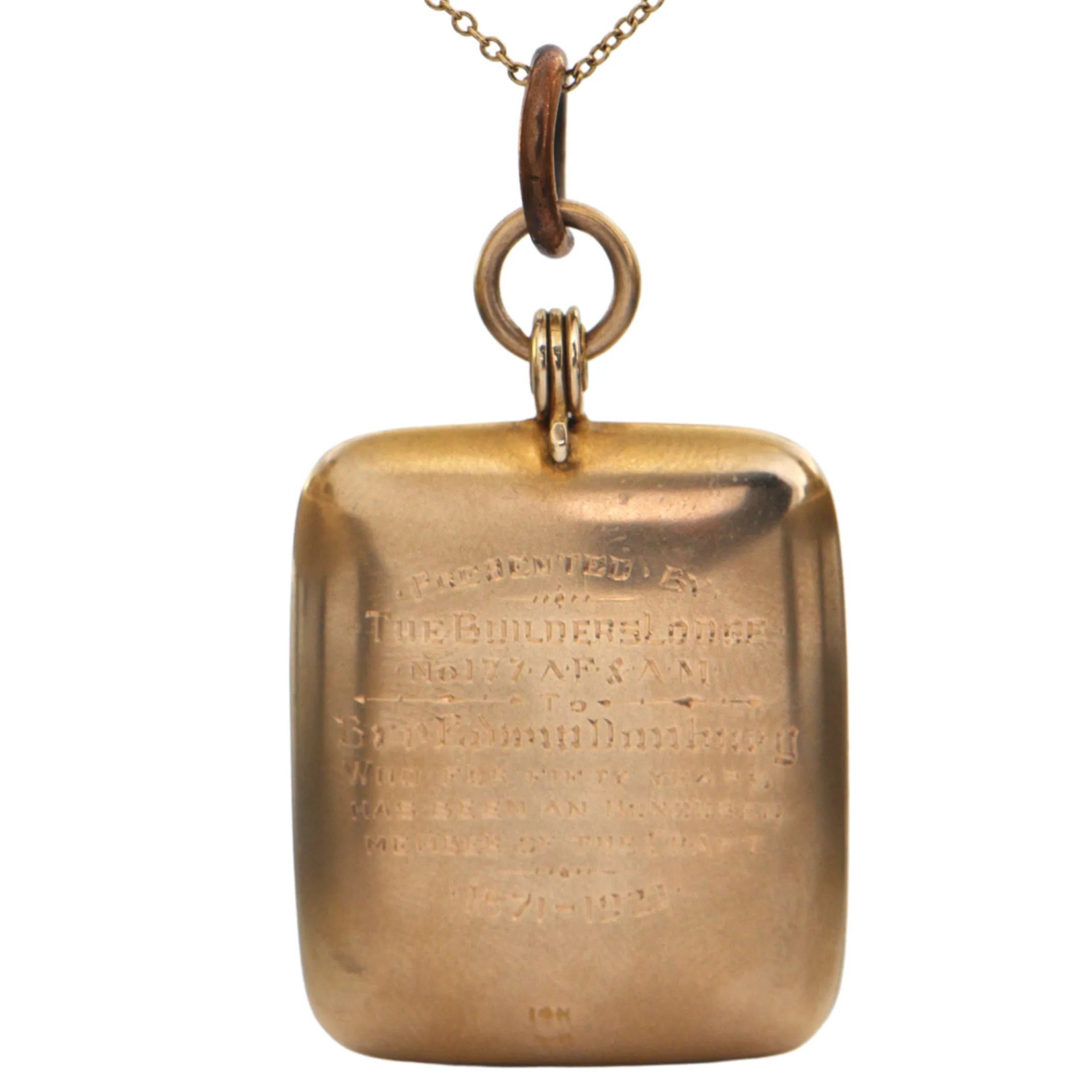 Antique 14K Two-Toned Gold Masonic Locket (C.1921)