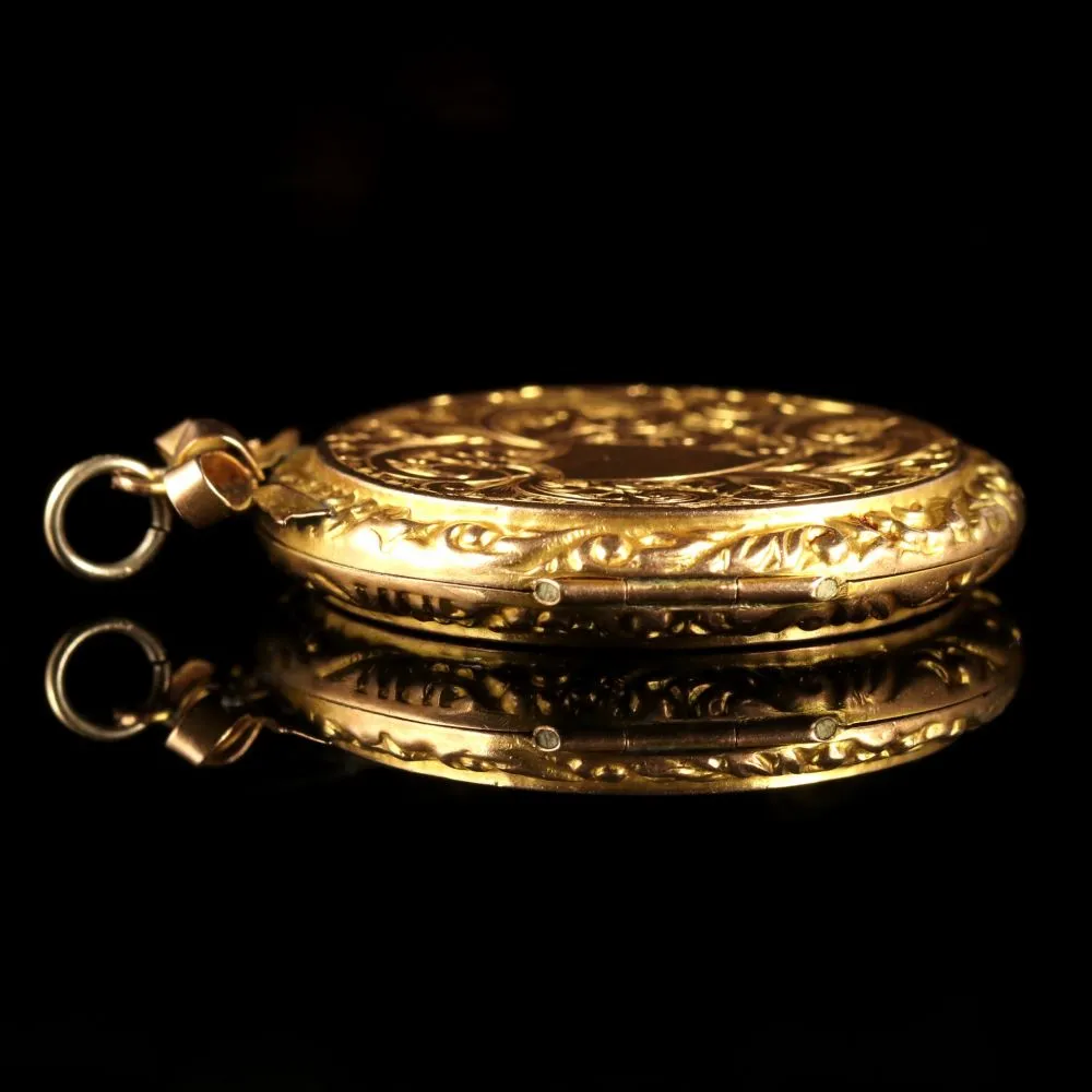 Antique Victorian 9Ct Gold Locket Circa 1880
