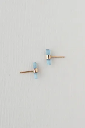 Aquamarine Studs (Gold-Filled)