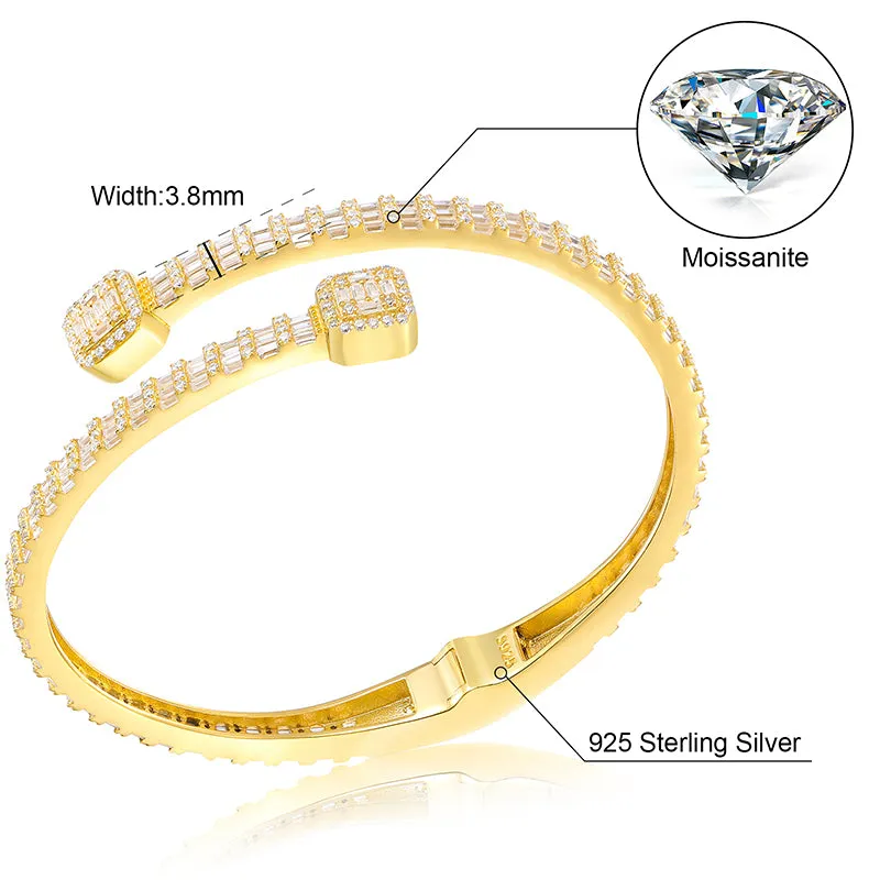 Baguette Cuff Bangle Bracelet