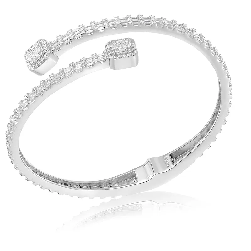 Baguette Cuff Bangle Bracelet