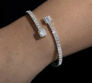 Baguette Cuff Bangle Bracelet