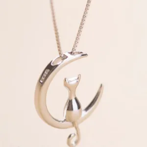 Beautiful Cat Moon Necklace