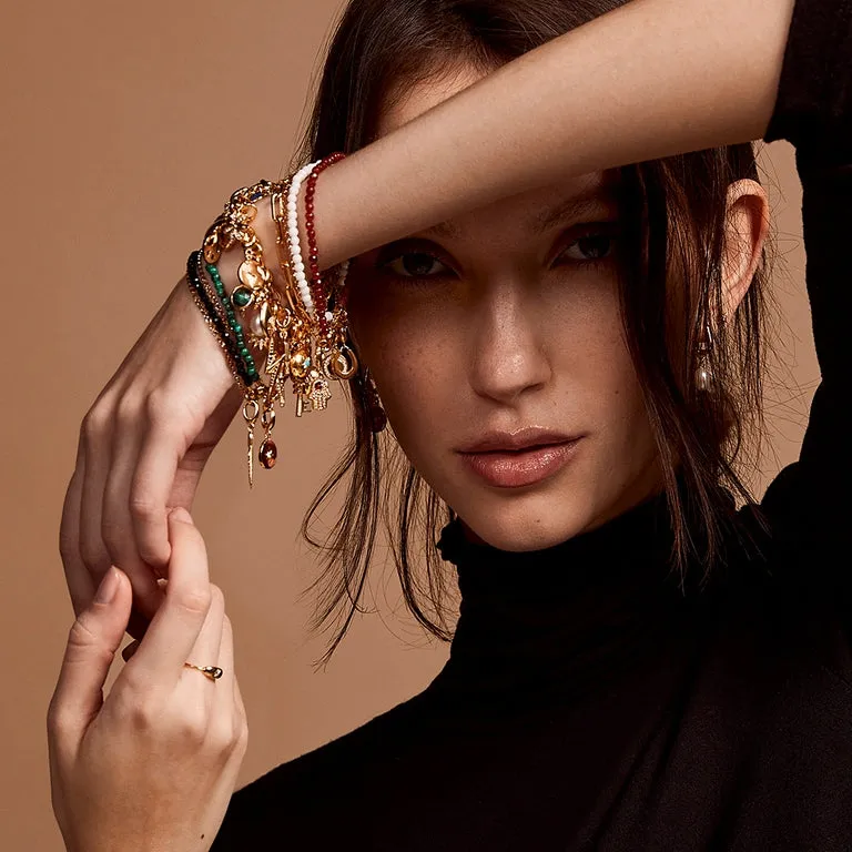 Biography Red Agate Bracelet - Gold - 55000YRDB
