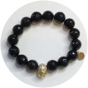 Black Onyx with Pavé Gold Helmet
