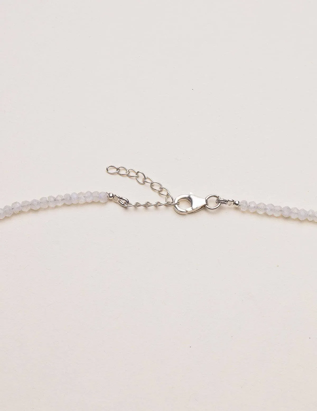 Blue Kyanite and Moonstone Bead Necklace - One of a Kind