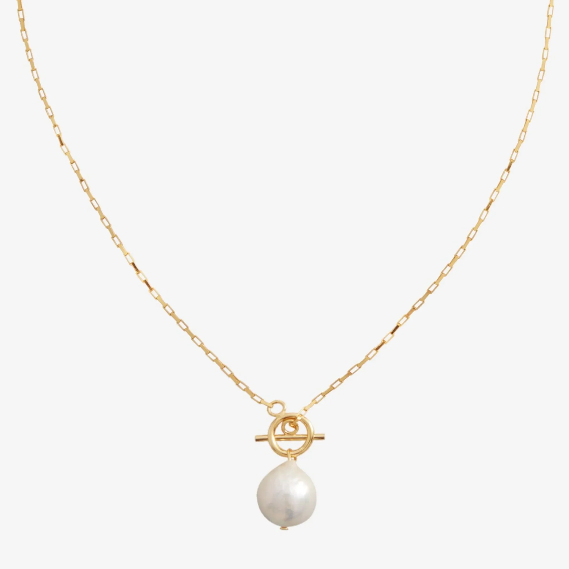BOLD PEARL NECKLACE Gold