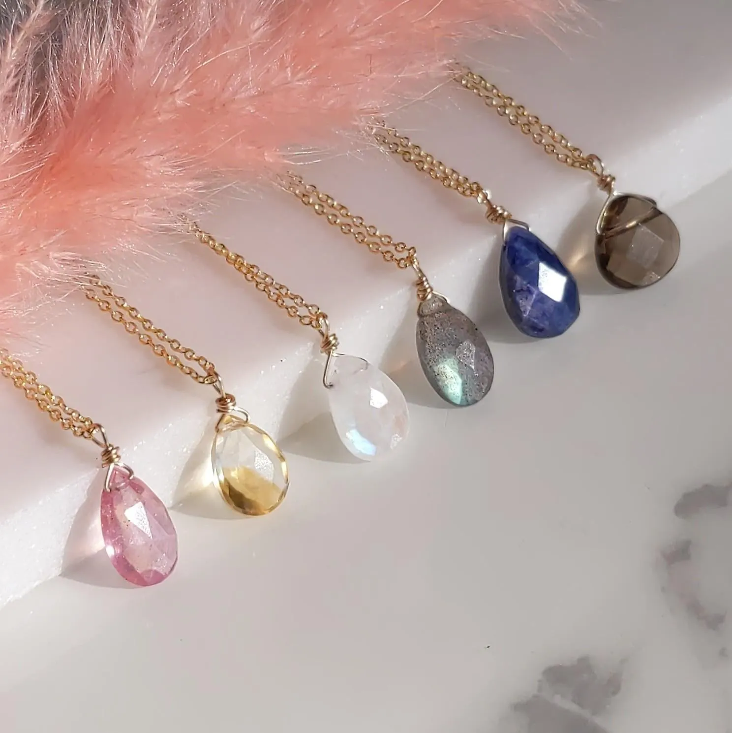 Briolette Gemstone Necklace