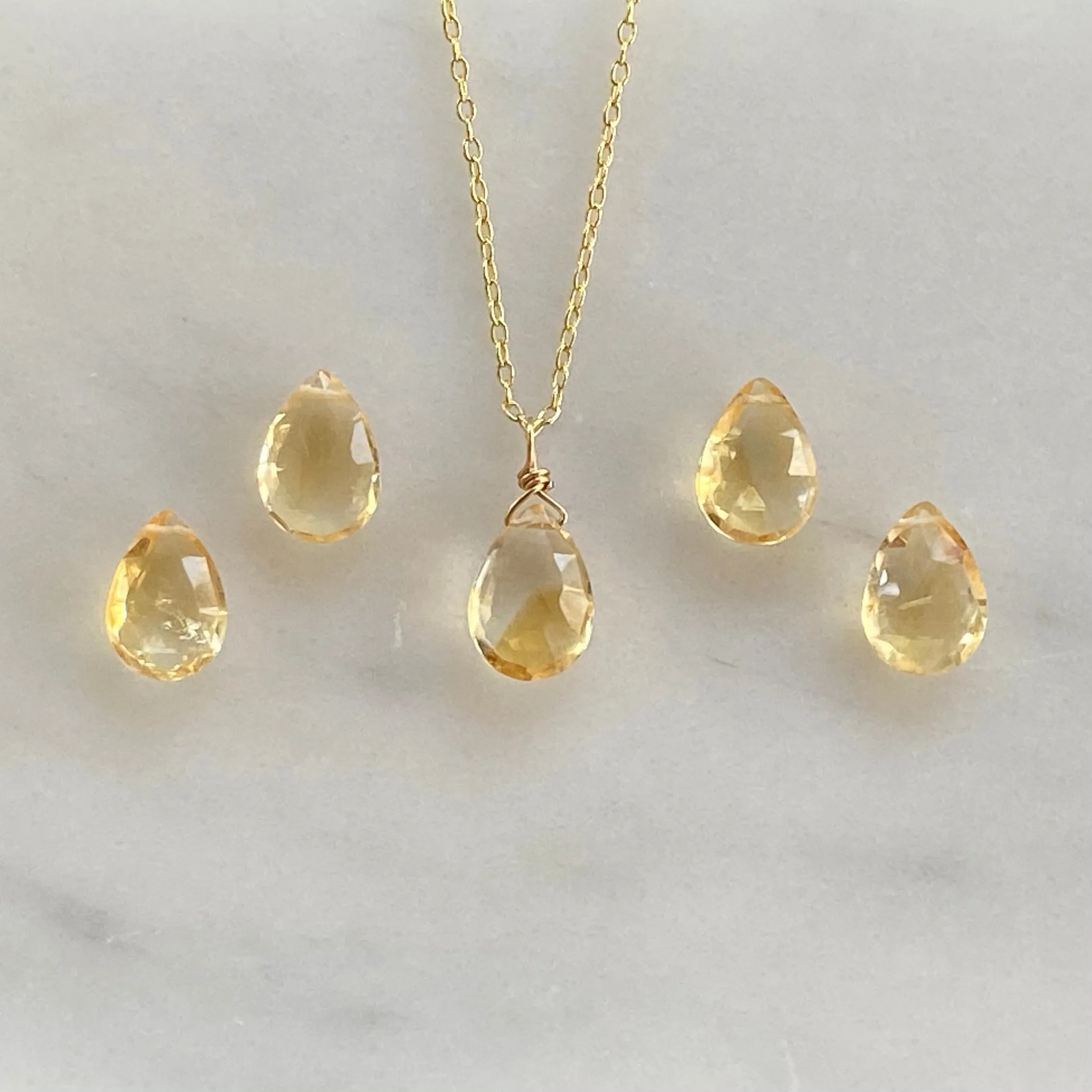 Briolette Gemstone Necklace