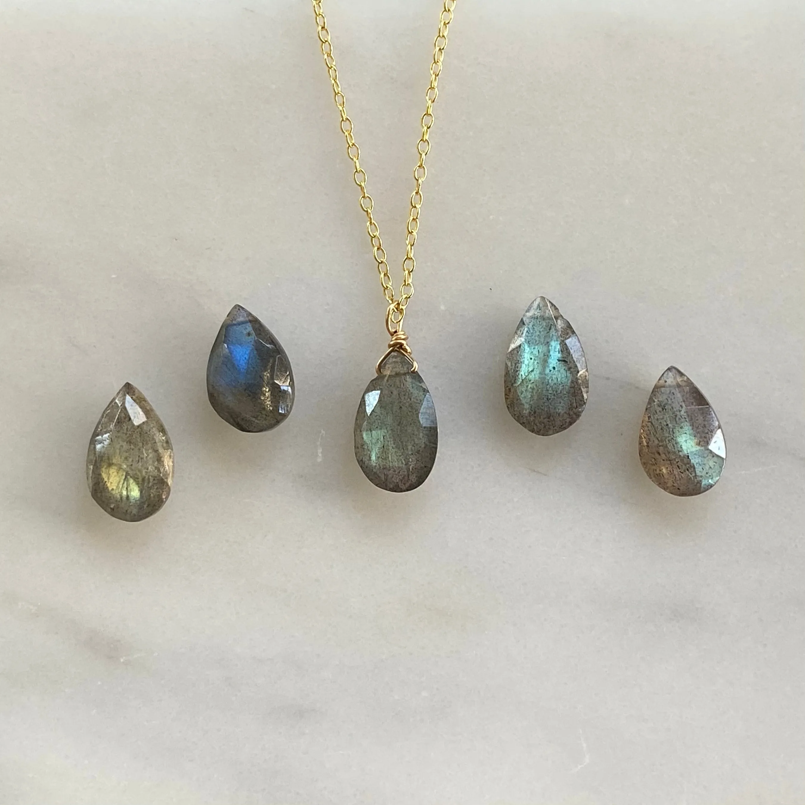 Briolette Gemstone Necklace