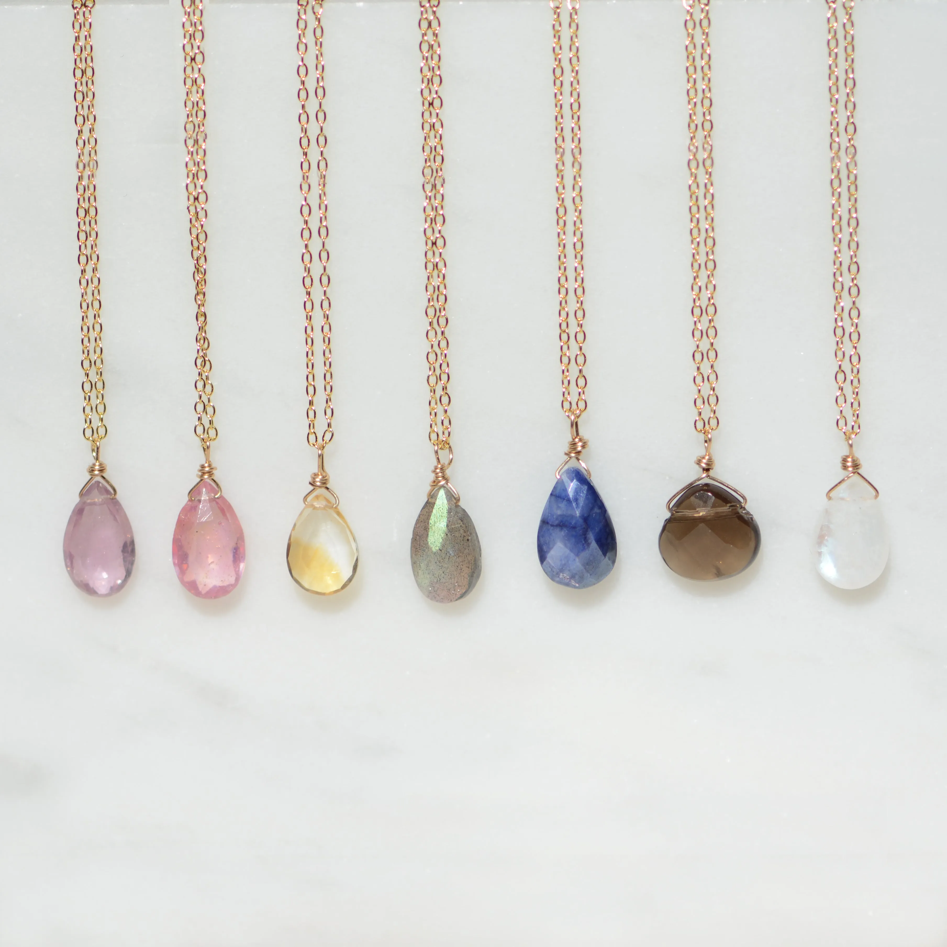 Briolette Gemstone Necklace