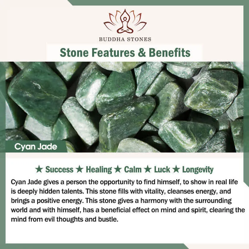 Buddha Stones 925 Sterling Silver Hetian Cyan Jade Lotus Flower Success Earrings