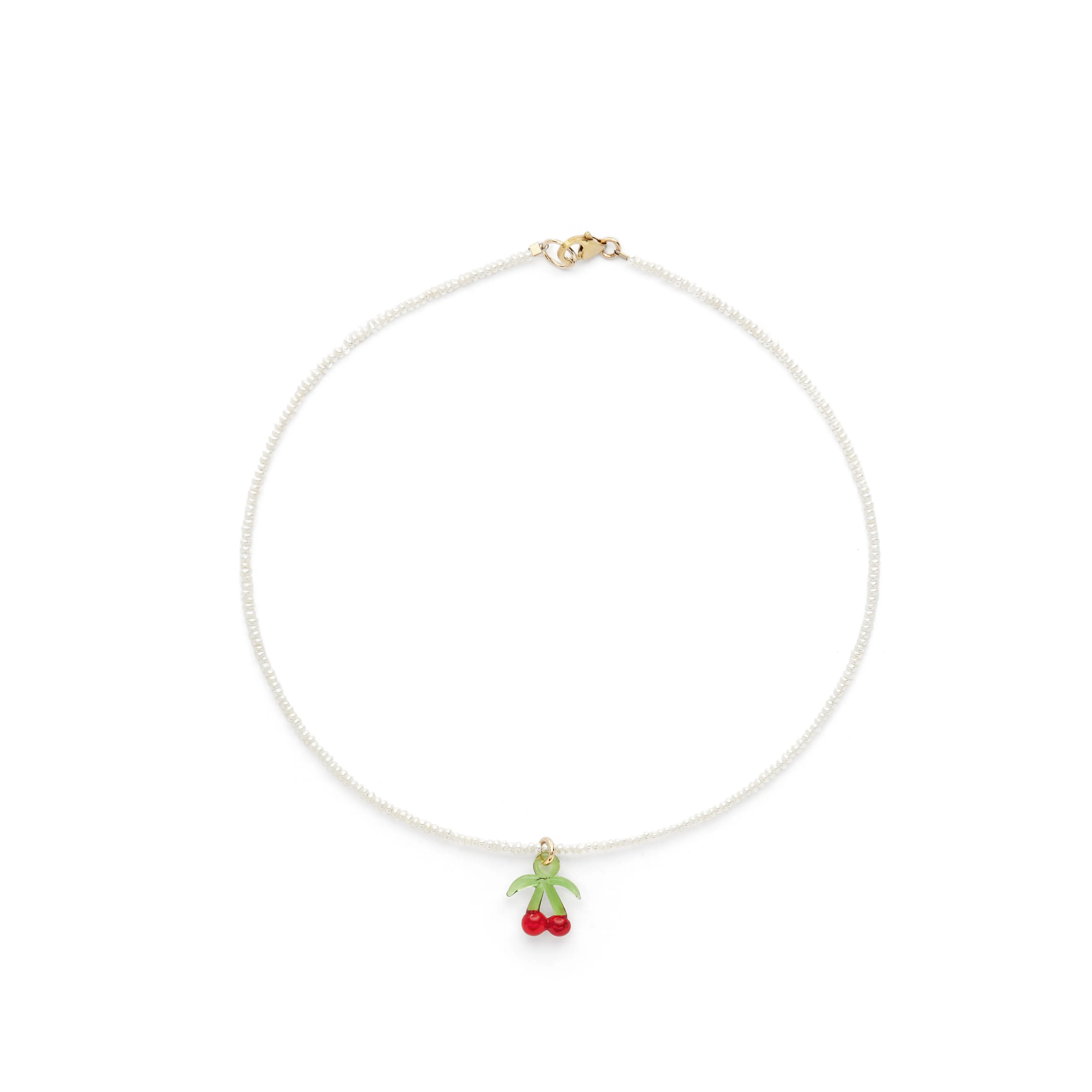 Camp cherry pearl necklace