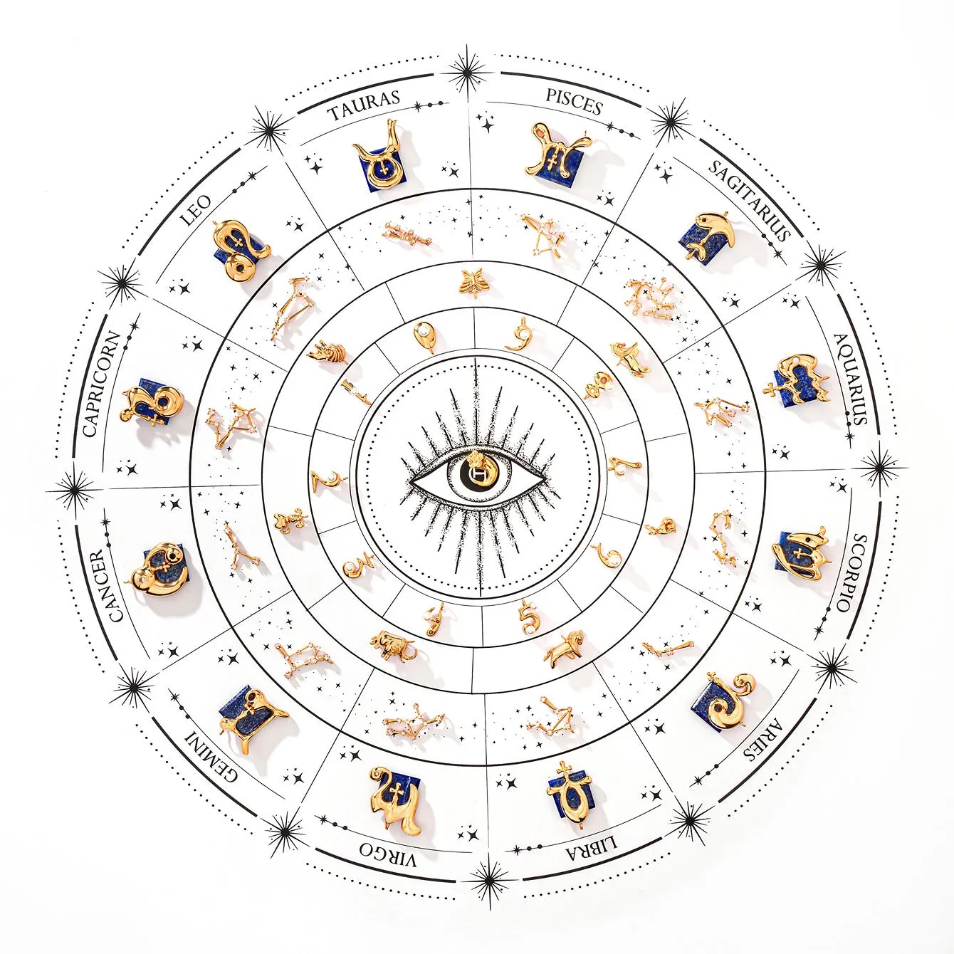 Capricorn Zodiac Studs