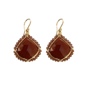 Carnelian & Garnet Earrings