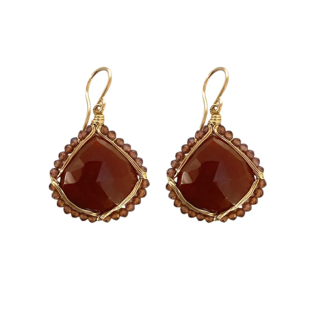 Carnelian & Garnet Earrings