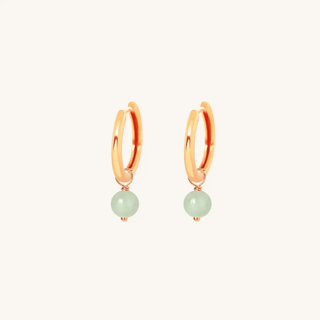 Carter Burma Jade Hoops - Stone of Heaven