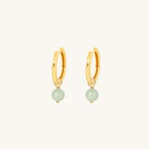 Carter Burma Jade Hoops - Stone of Heaven