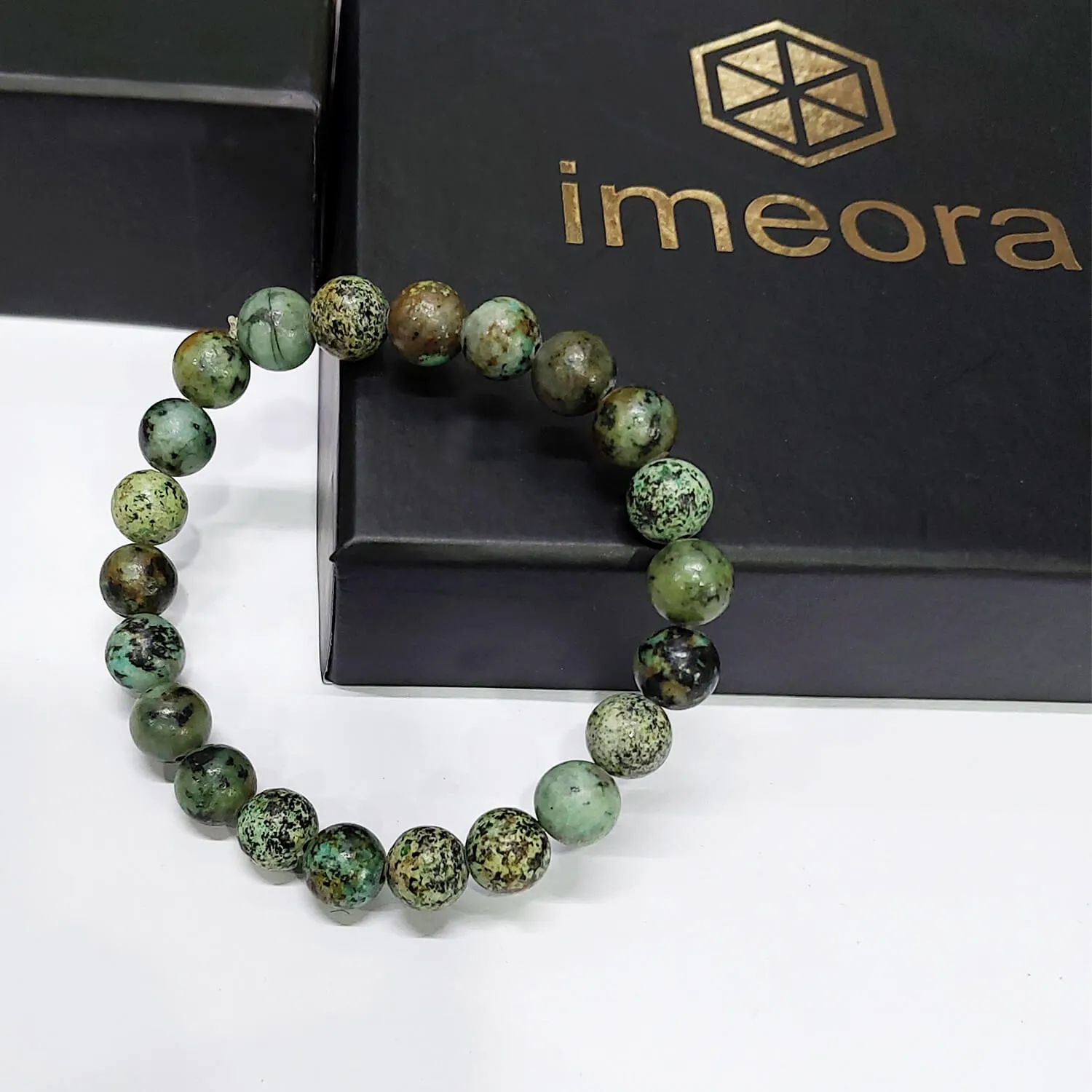 Certified African Turquoise 8mm Natural Stone Bracelet