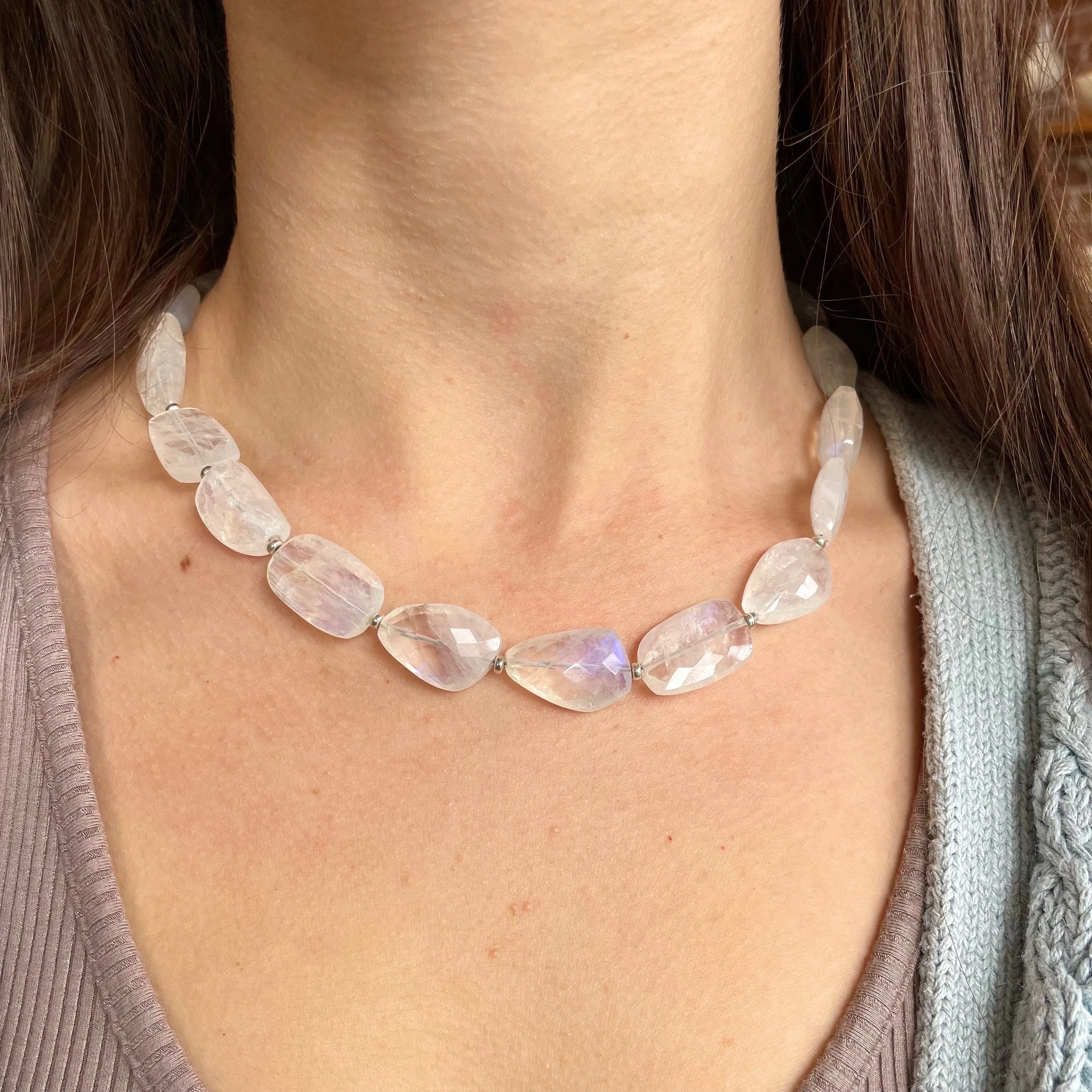 Chunky Moonstone Necklace