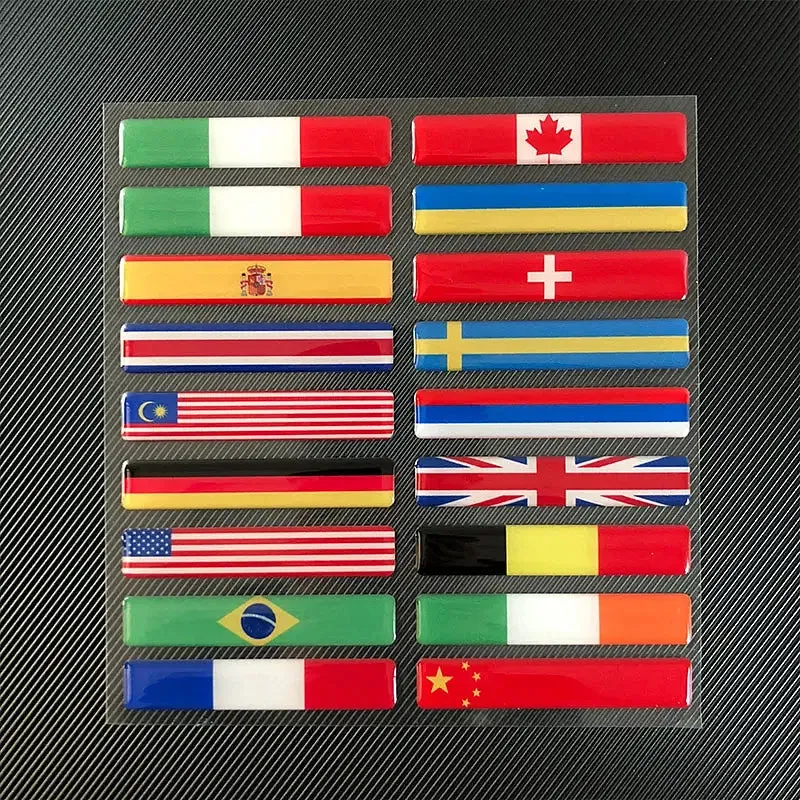 Color: Blue - 3D Reflective National Flag Sticker Motorcycle