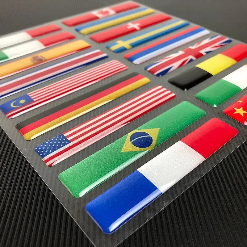 Color: Blue - 3D Reflective National Flag Sticker Motorcycle